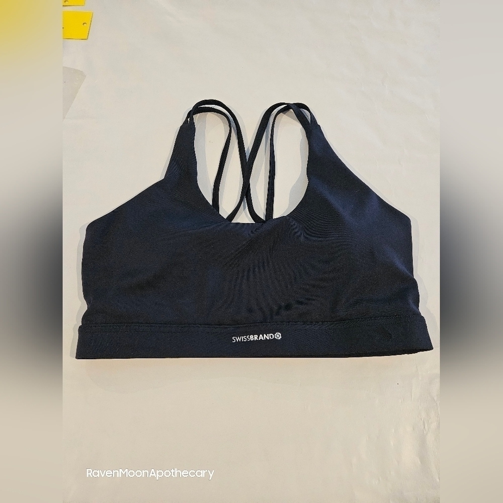 SwissBrand Black Sports Bra Large